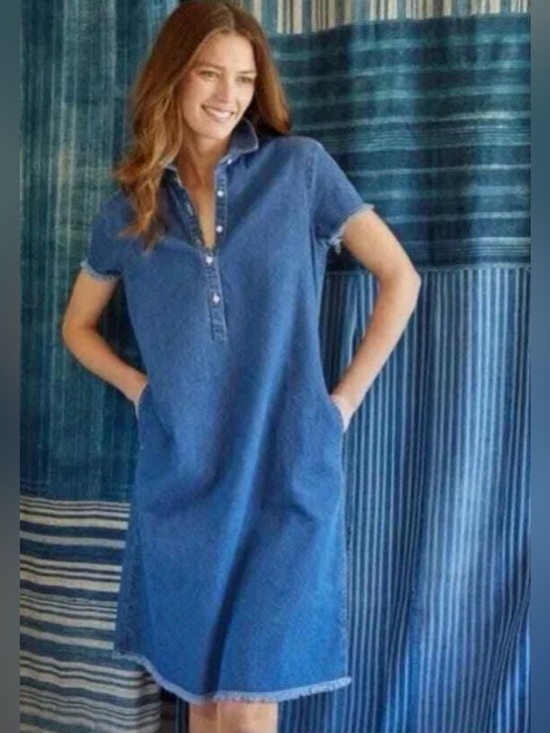 Dresses & Skirts - J.McLaughlin Jones Denim Shift Dress, Size XL